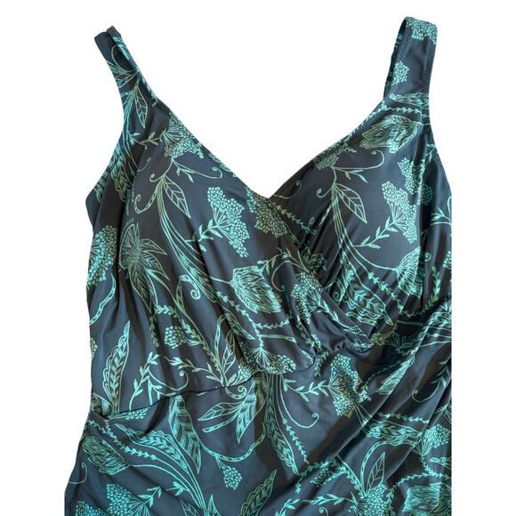 Seekers Essentials Australia Women's 18 Beach Floral Resort One Piece Swimsuit - Picture 2 of 12